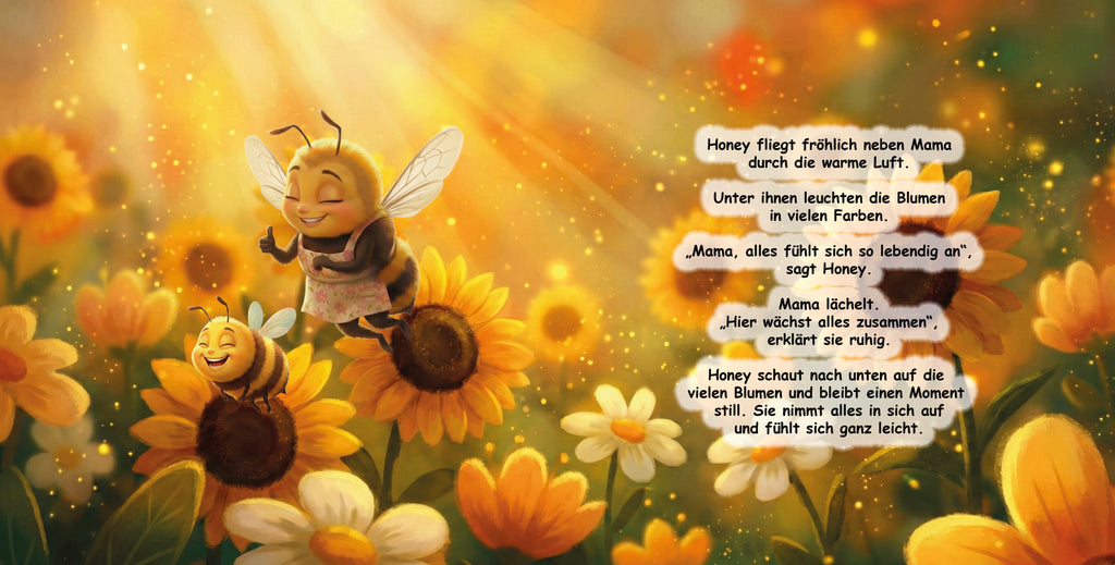 Honey und die Blumen - 21 x 21 cm - Midis