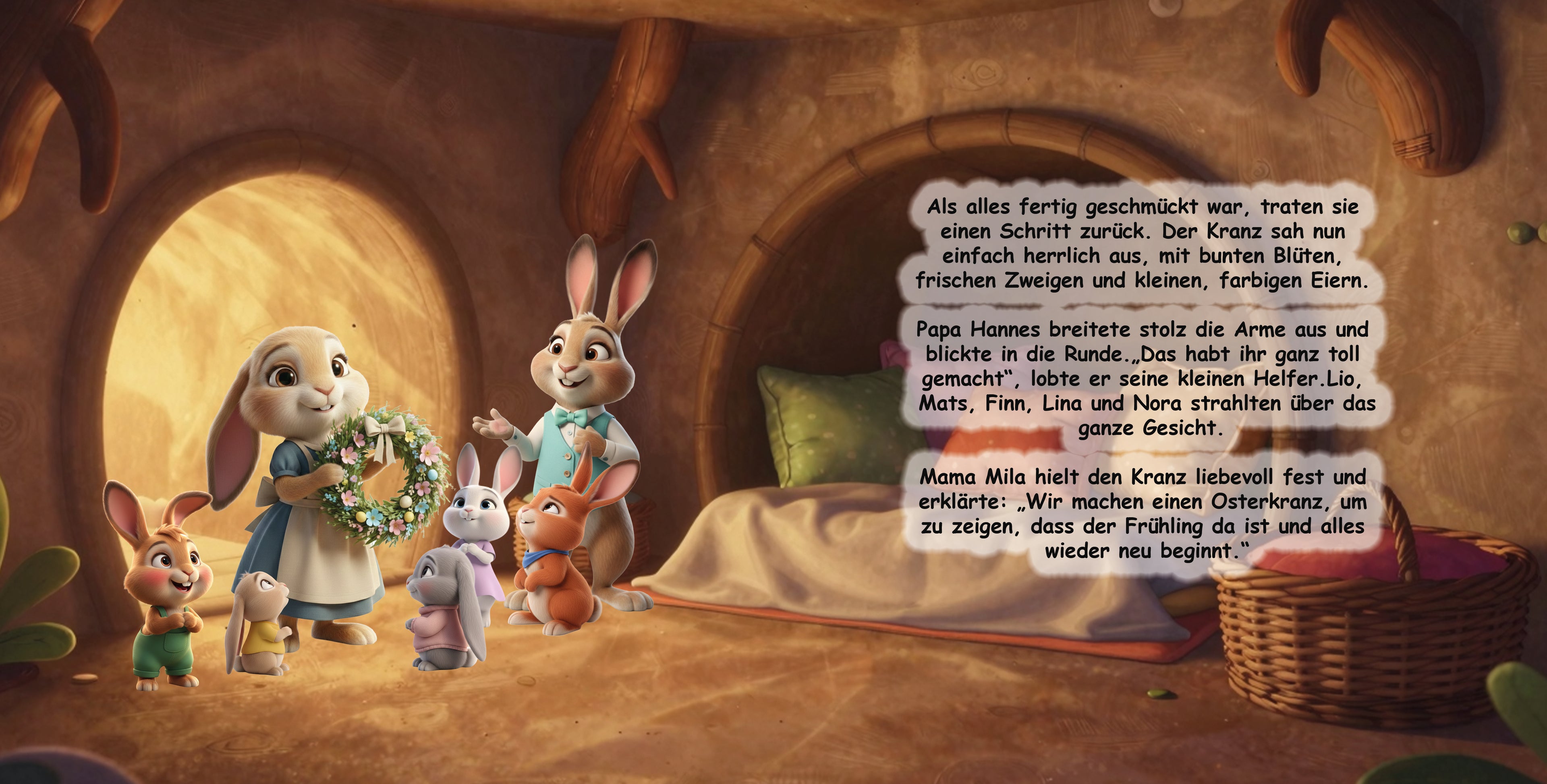 Famill Hoppel feiert Ouschteren