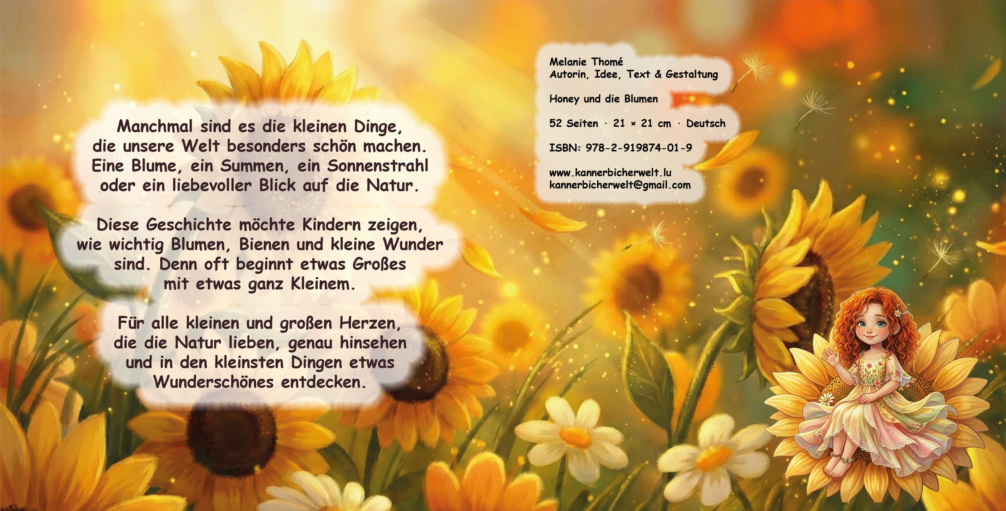Honey und die Blumen - Minis - 15 x 15 cm