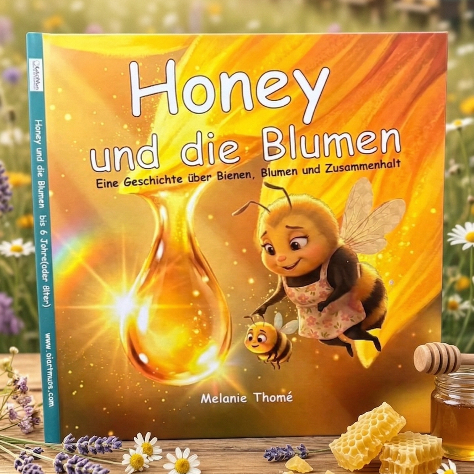 Honey und die Blumen - Midis - 17 x 17 cm