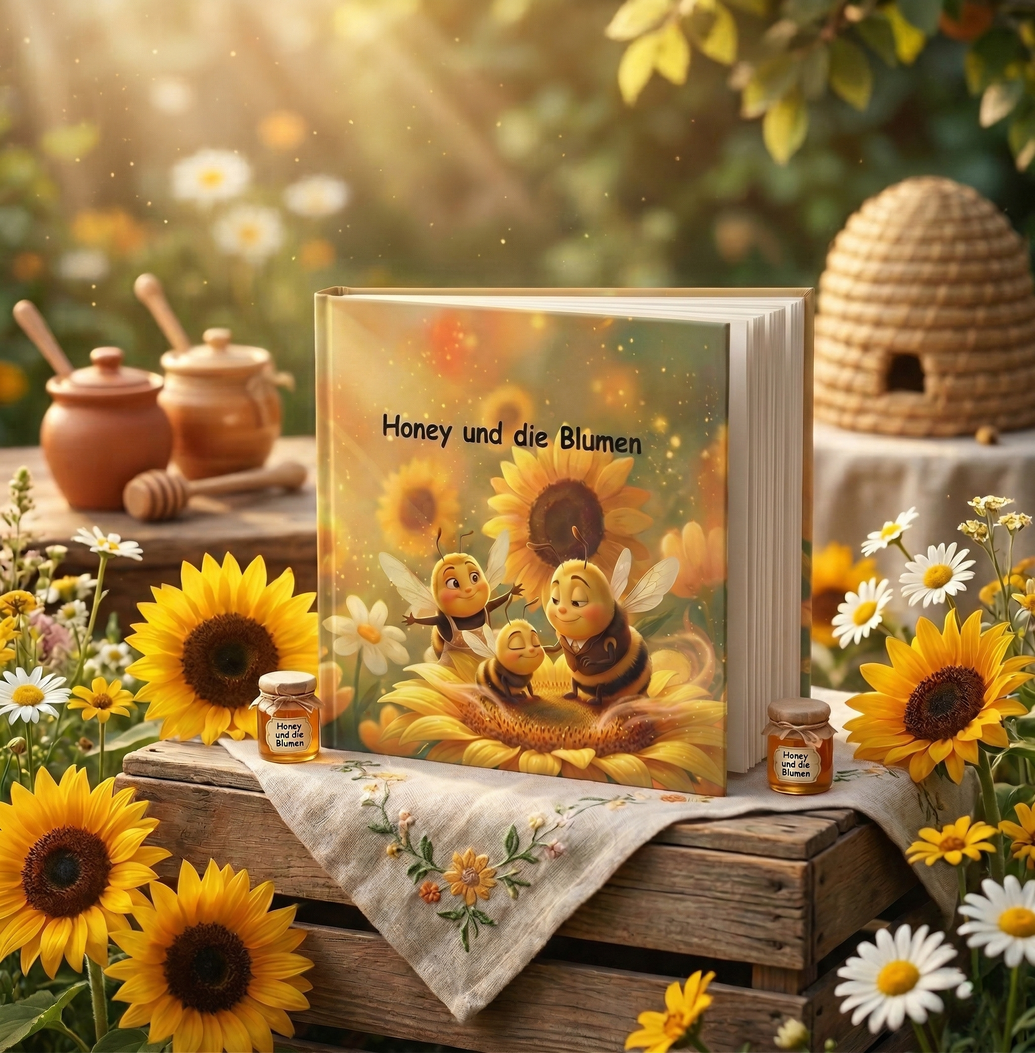 Honey und die Blumen - Minis - 15 x 15 cm