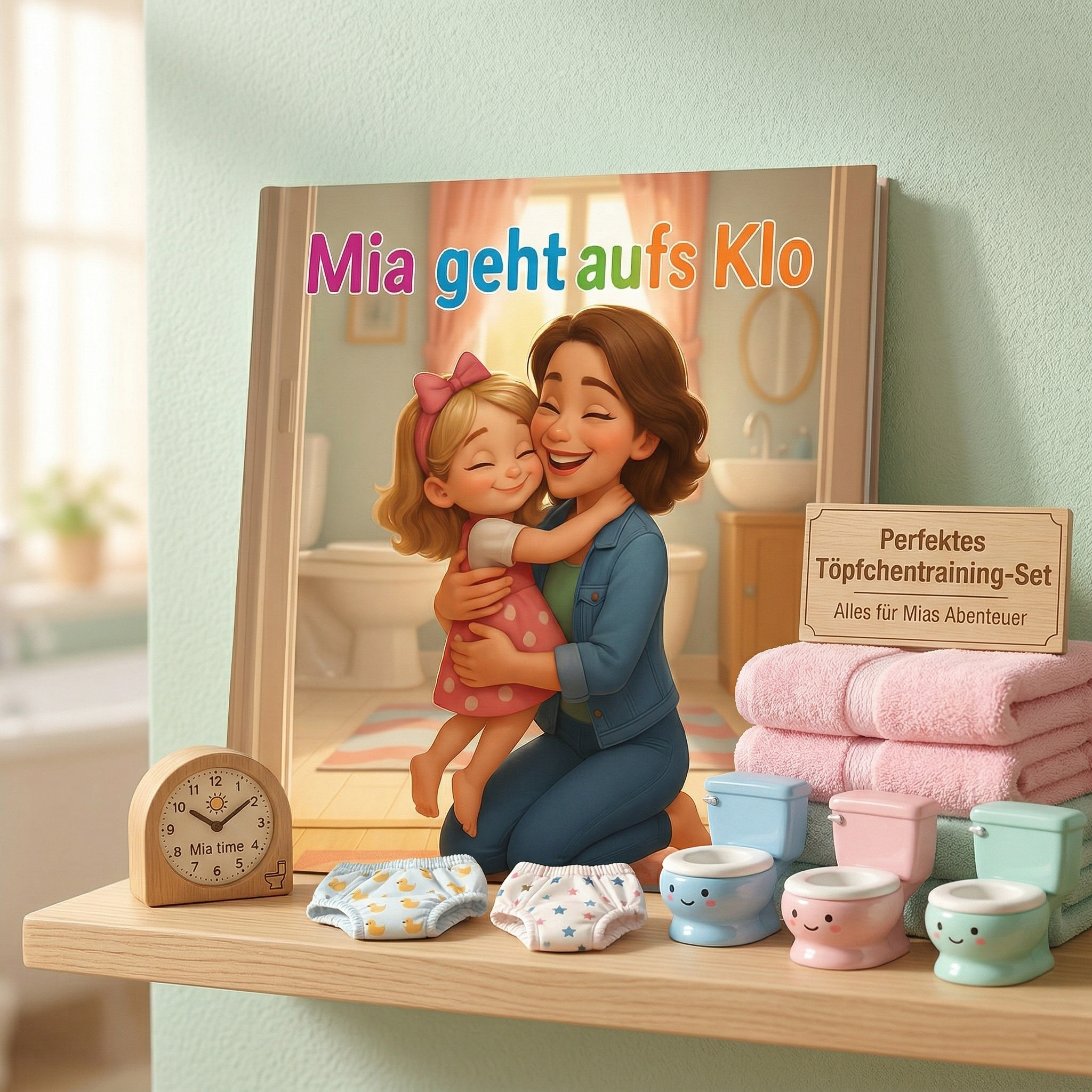 Mia geht aufs Klo